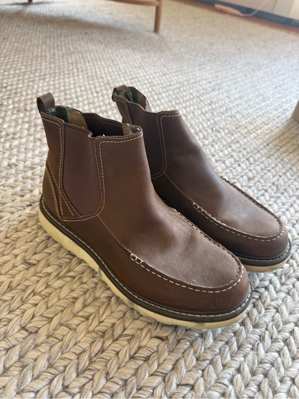 Women’s Brown Chelsea Work Boots - Comfortable Slip-On Style